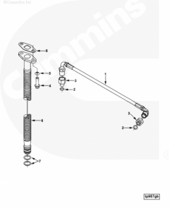  Cummins Трубка подачи масла к турбине