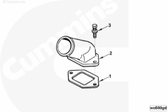  Cummins Патрубок водяной выпускной