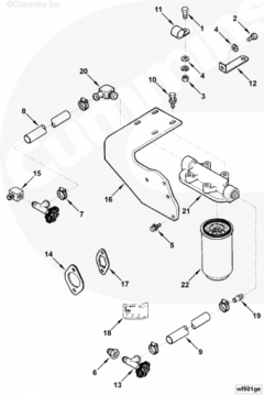  Cummins Основание фильтра охлаждающей жидкости