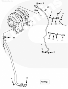  Cummins Прокладка трубки слива масла с турбины