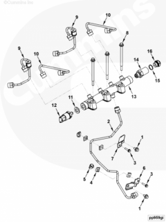  Cummins Трубка подачи топлива к рампе