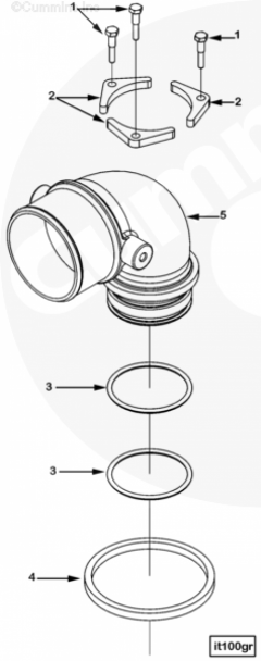  Cummins Кольцо уплотнительное патрубка воздушного