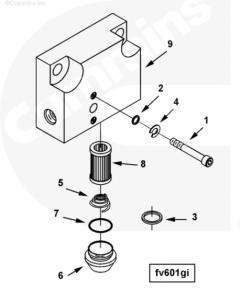  Cummins Фильтр сетчатый клапана отсечки топлива