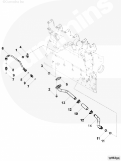  Cummins Трубка подачи масла к турбине