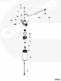  Cummins Фильтр топливный Fleetguard FS1065