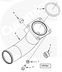  Cummins Патрубок впускной водяной