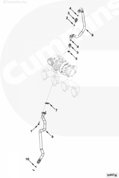  Cummins Трубка подачи масла к турбине