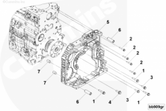  Cummins Корпус шестерен распределительного вала задний