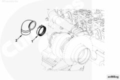  Cummins Патрубок выпускной турбины 