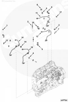  Cummins Трубка топливная к форсунке 4-го цилиндра 