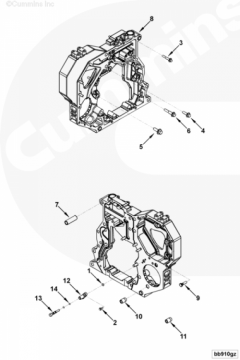  Cummins Корпус шестерен распределительного вала задний