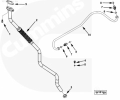  Cummins Трубка слива масла с турбины