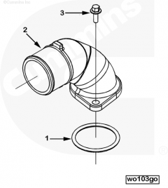  Cummins Патрубок выпускной водяной