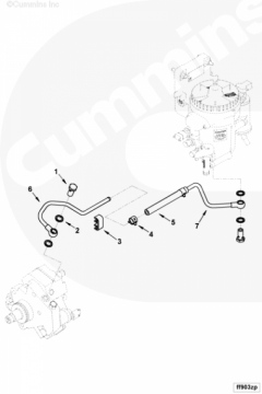  Cummins Хомут трубок подачи топлива к насосу