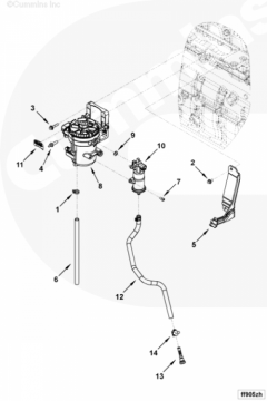  Cummins Шланг насоса топливоподкачивающего 