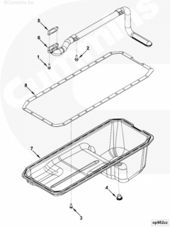  Cummins Прокладка поддона масляного