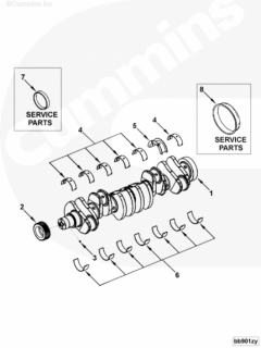  Cummins Коленчатый вал