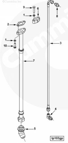  Cummins Трубка подачи масла к турбине
