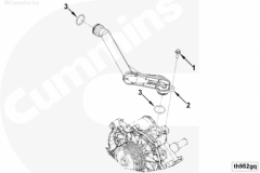  Cummins Патрубок перепускной термостата