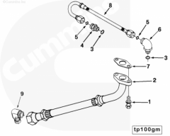  Cummins Трубка подачи масла к турбине