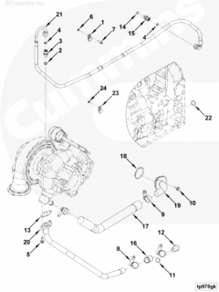  Cummins Трубка слива масла с турбокомпрессора 