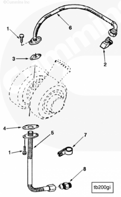  Cummins Трубка подачи масла к турбине