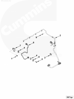  Cummins Зажим трубки топливной обратки с рампы