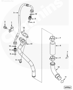  Cummins Трубка подачи масла к турбине