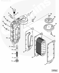  Cummins Прокладка маслоохладителя (теплообменника)