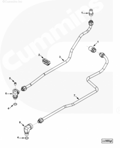  Cummins Трубка подводящая охлаждения воздушного компрессора