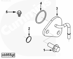 Cummins Болт крепления соединителя слива масла с блока цилиндров