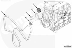  Cummins Болт крепления кронштейна ролика натяжения ремня