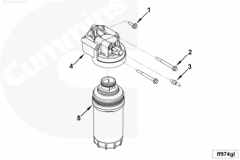  Cummins Болт крепления головки топливного фильтра