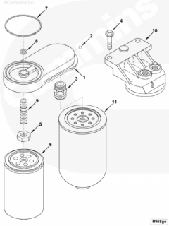  Cummins Болт крепления кронштейна топливного фильтра