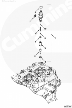  Cummins Зажим топливной трубки