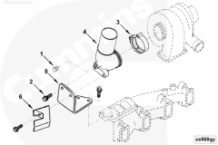 Cummins Хомут патрубка выпускного турбокомпрессора