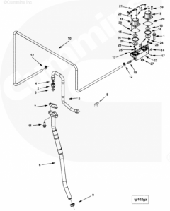  Cummins Штуцер трубки турбины