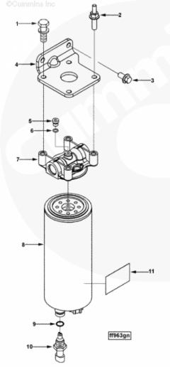  Cummins Фильтр топливный Fleetguard FS1022