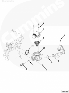  Cummins Болт крепления патрубка термостата