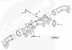  Cummins Шпилька крепления выпускного коллектора