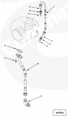  Cummins Кольцо уплотнительное трубки подачи масла к турбине