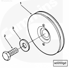  Cummins Шайба болта крепления шкива вспомогательных агрегатов