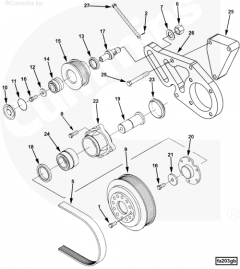  Cummins Подшипник шкива натяжного