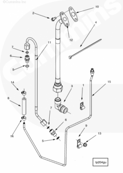  Cummins Трубка подачи масла к турбине