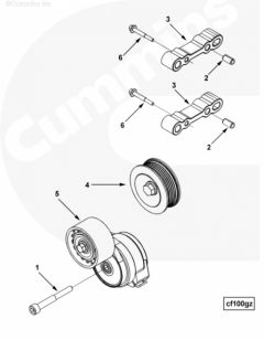  Cummins Ролик промежуточный ремня компрессора