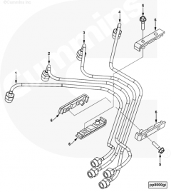  Cummins Трубка топливная форсунки (1 цилиндра)