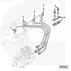  Cummins Трубка топливная форсунки (2 цилиндра)