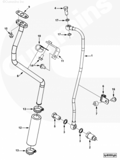  Cummins Трубка подачи масла к турбине