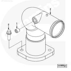  Cummins Патрубок водяной выпускной