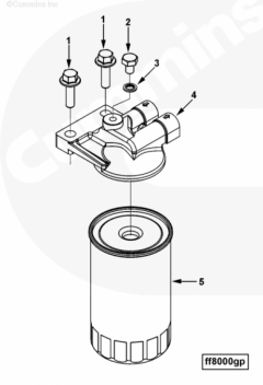  Cummins Заглушка головки топливного фильтра
